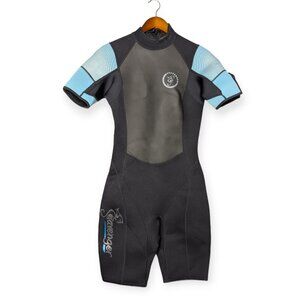 Seavenger Shorty Teal & Black Men's Wetsuit with Stretch Size 11